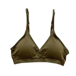NWT Olive Triangle Padded Seamless Bralette